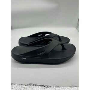 OOFOS OOriginal Black Thong Sandals Flip Flops Recovery Men's Size 9 Womens 11